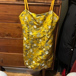Embroidered yellow dress